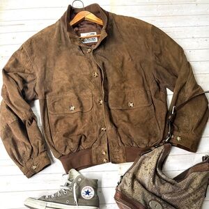 M Flues suede bomber jacket